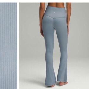 NWT Lululemon Align High-Rise Ribbed Mini Flare, Belgian Blue, Size 8
